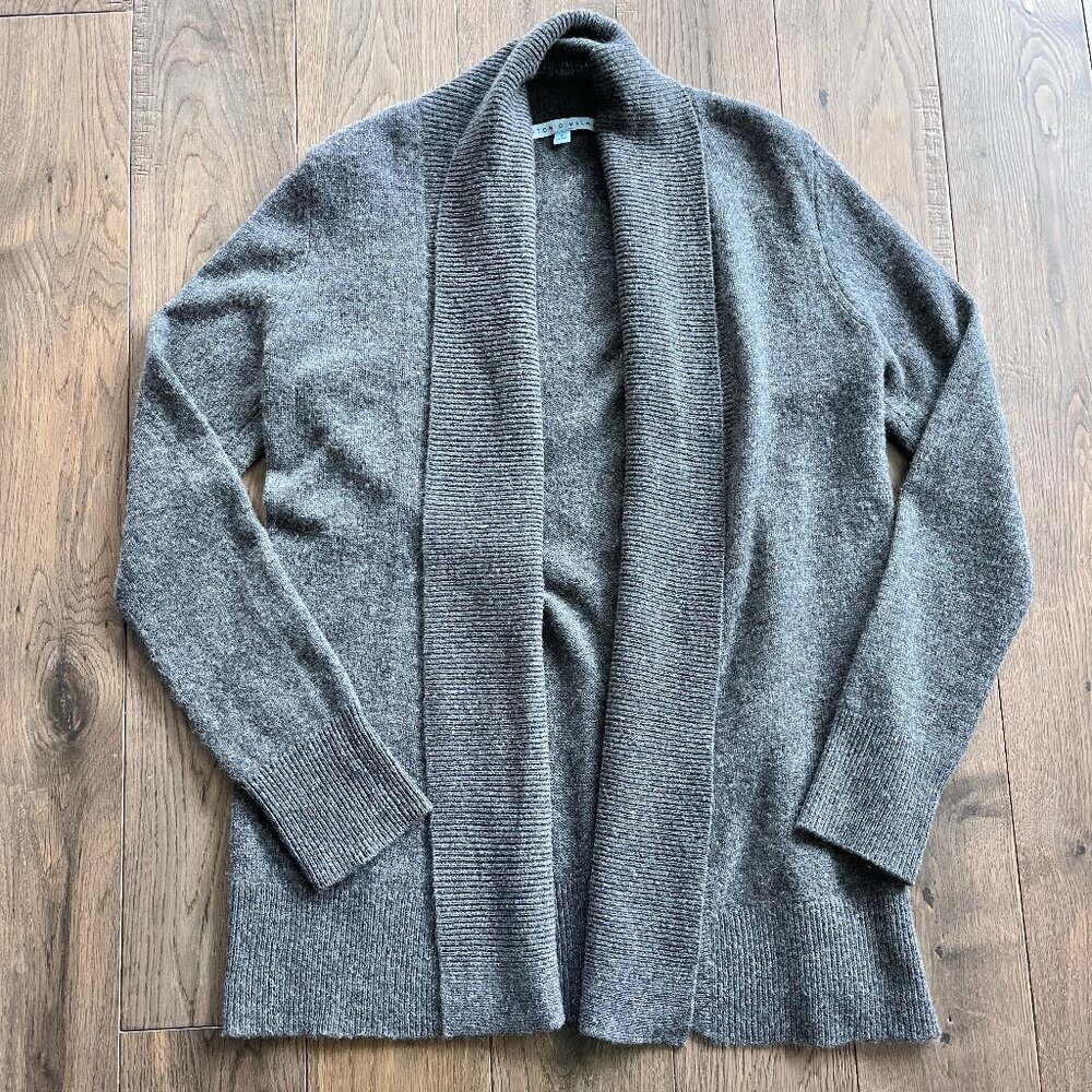 Cashmere Open Front Cardigan Gray Size S Soft Cozy Capsule Wardrobe Sweater